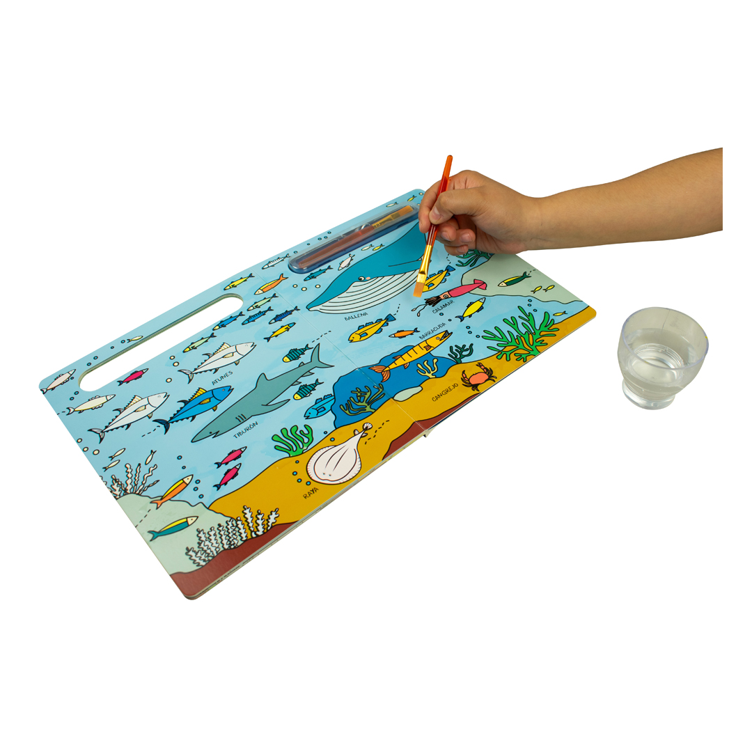 Magia de colores con agua mar