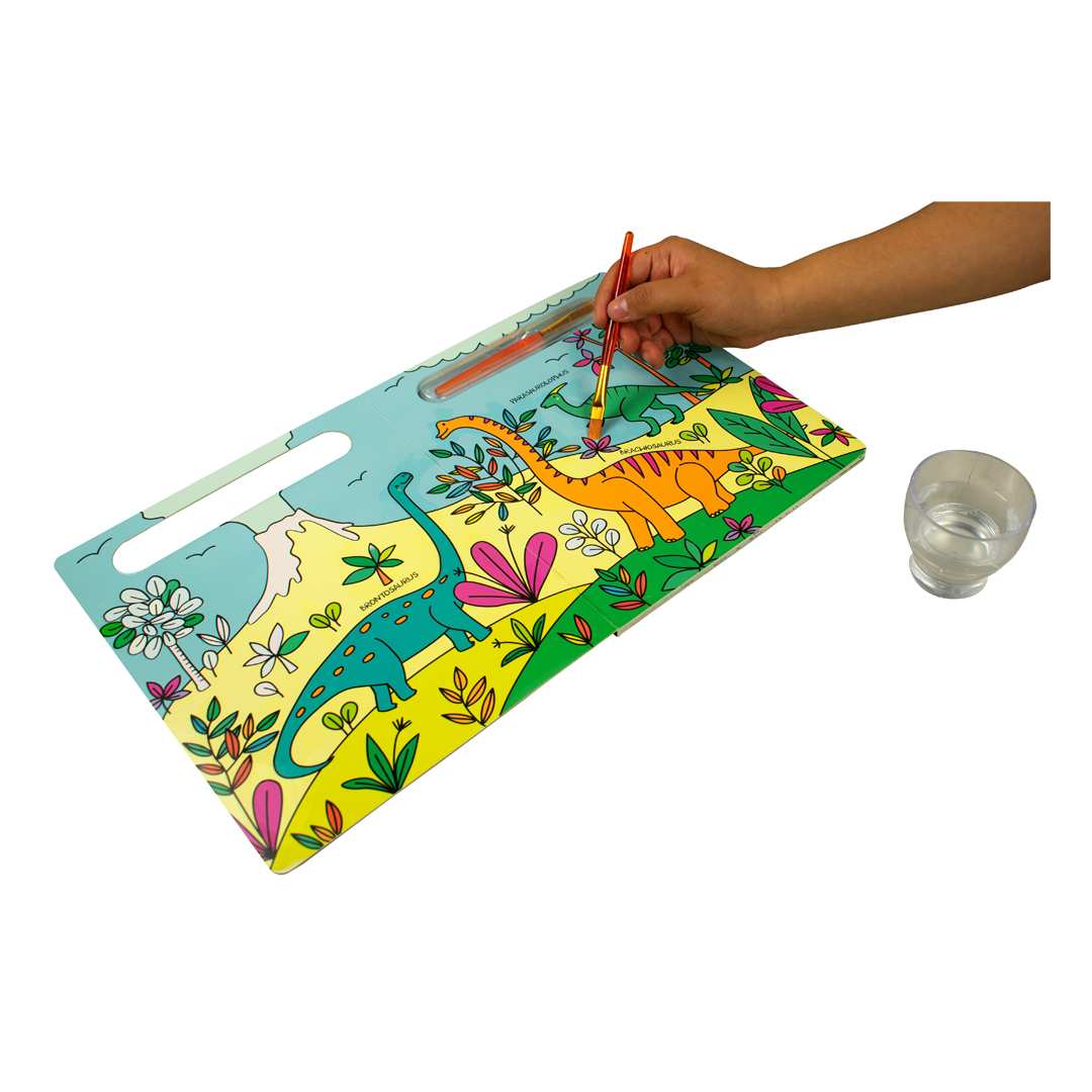 Magia de colores con agua los dinosaurios