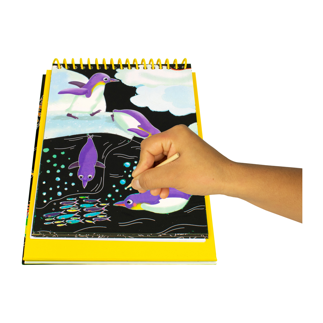 Libro para raspar y colorear animales