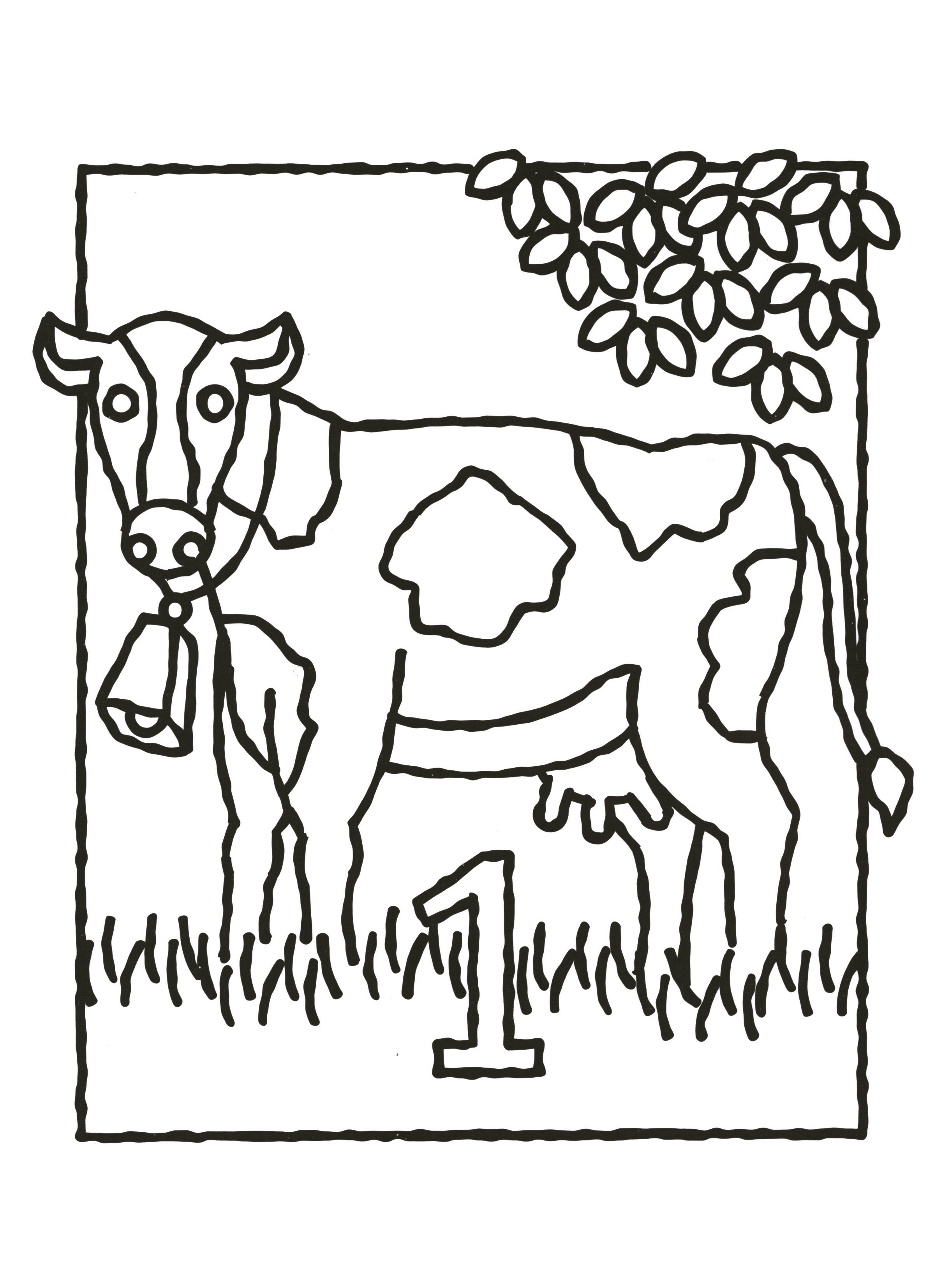 Cuenta y colorea: Animales