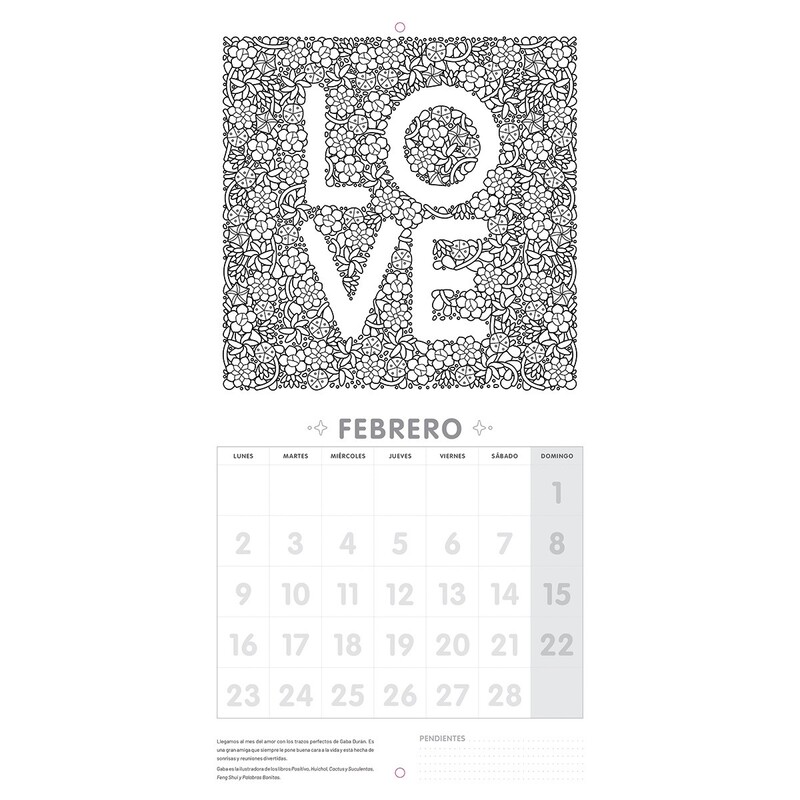 Calendario de pared 2026 Coloreanding