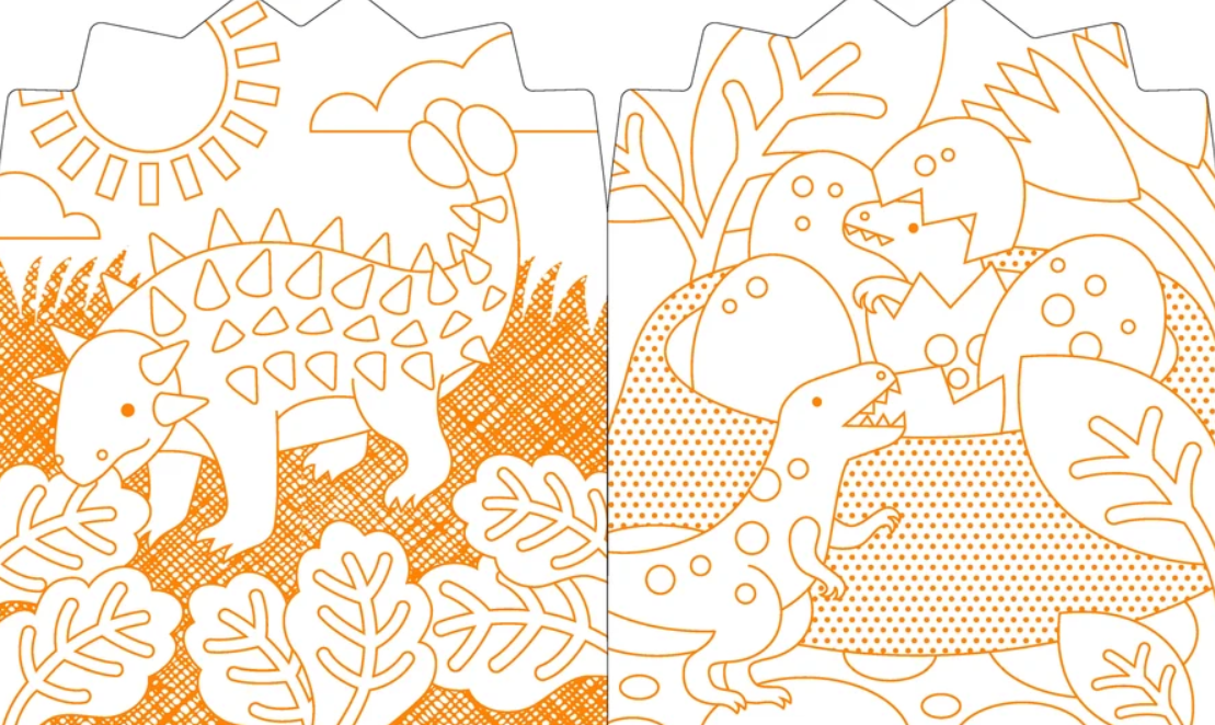 Coloring Book with Stickers Dinosaurs