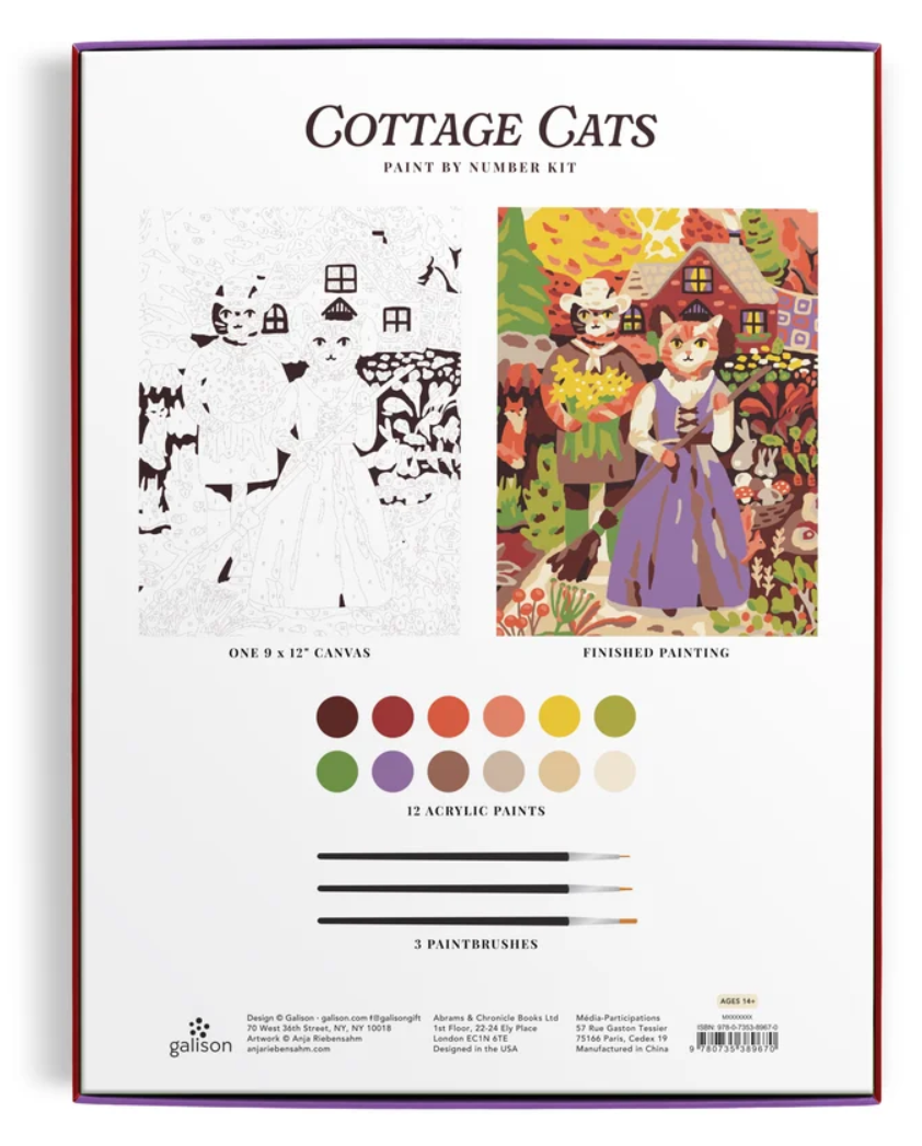 Cottage Cats Paint by Number Kit