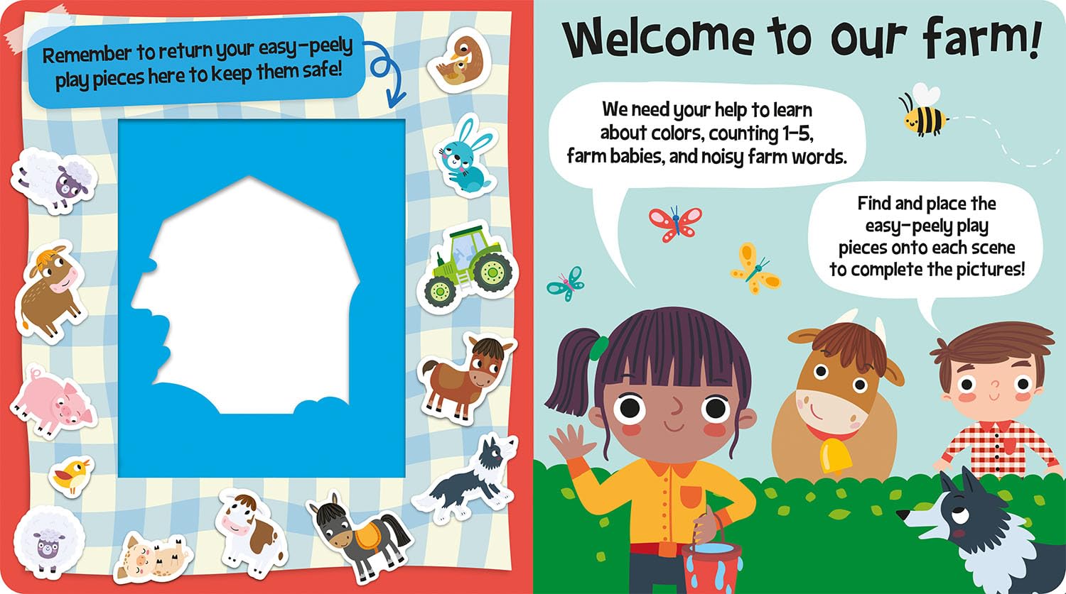 Easy Peely On the Farm - Peel, Stick, Play