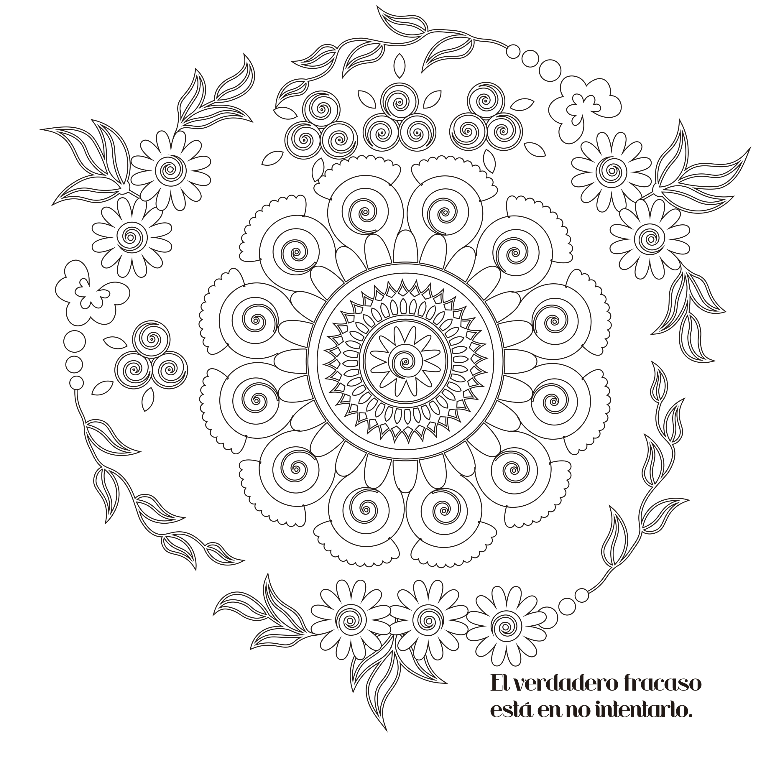 Mandalas con mensajes de superacion