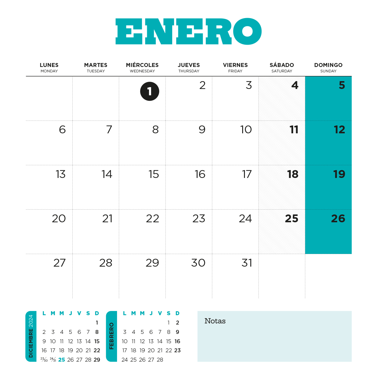 Quino 2025 Calendario de pared