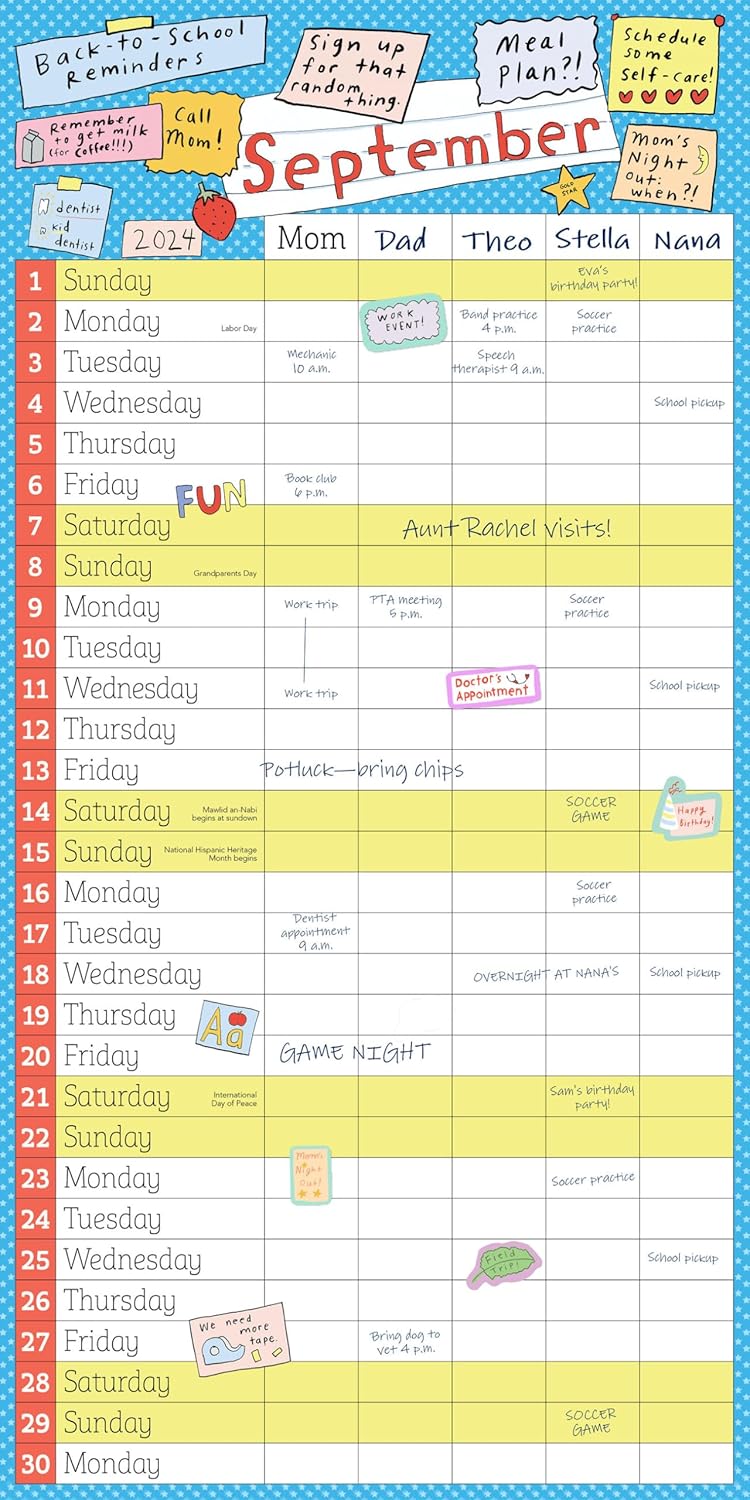 WC 2025 Mom's Family Calendar