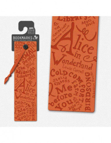 Bookmarks Alice Simil Cuero Anaranjado