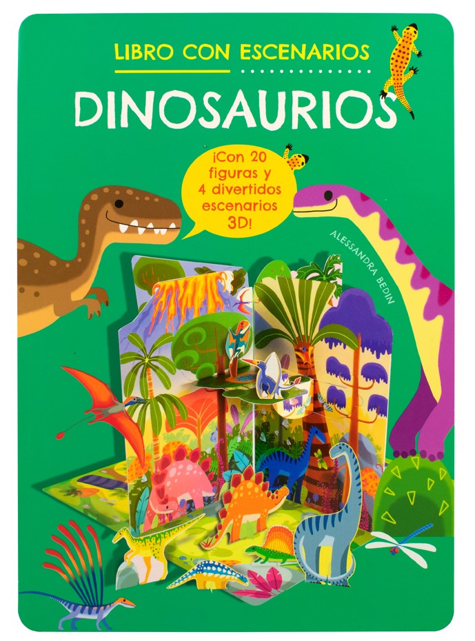 Libros con escenarios dinosaurios