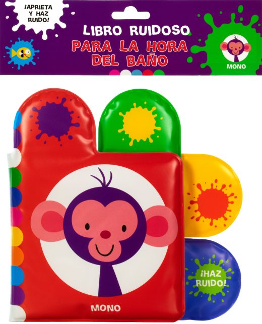 Libro ruidoso para la hora del baño mono