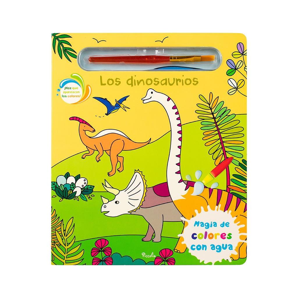 Magia de colores con agua los dinosaurios