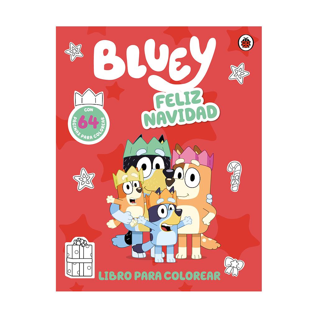 Bluey Feliz Navidad para colorear