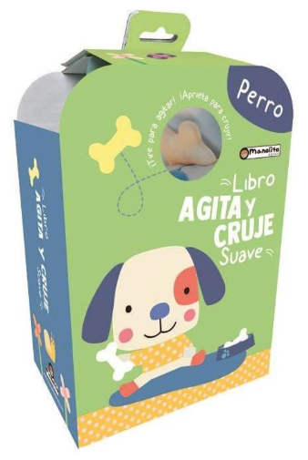 Perro libro agita y cruje suave