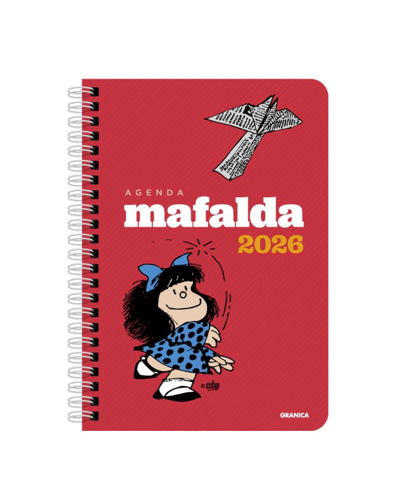 Agenda Mafalda 2026 Anillada Columna Roja