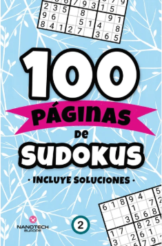 100 Paginas de sudokus - portada azul celeste