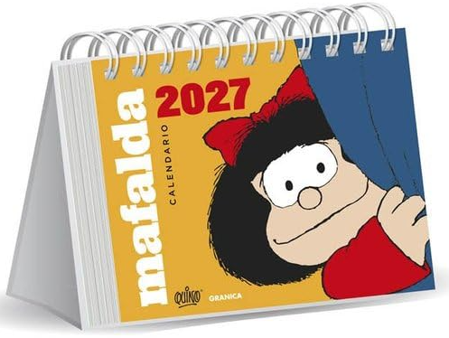 Mafalda 2027 Calendario de Escritorio Amarillo