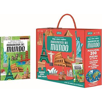 Monumentos Del Mundo Libro y Puzzle