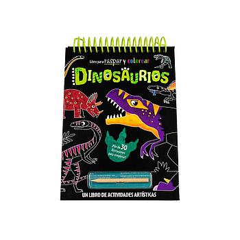 Libro para raspar y colorear dinosaurios
