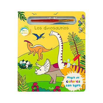 Magia de colores con agua los dinosaurios