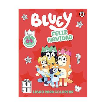 Bluey Feliz Navidad para colorear
