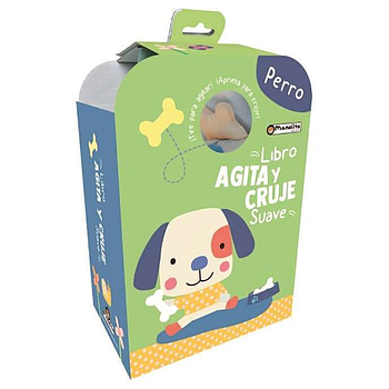 Perro libro agita y cruje suave