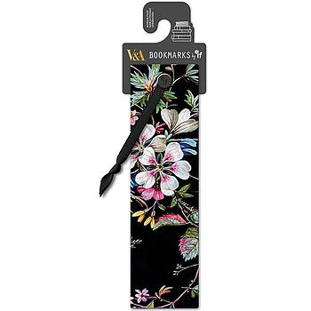 Bookmarks Black Floral Simil Cuerito