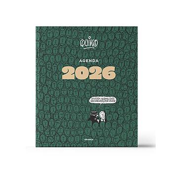 Quino 2026 agenda encuadernada verde