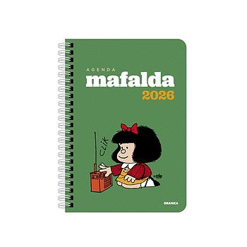 Agenda Mafalda 2025 Anillada Modulos Verde