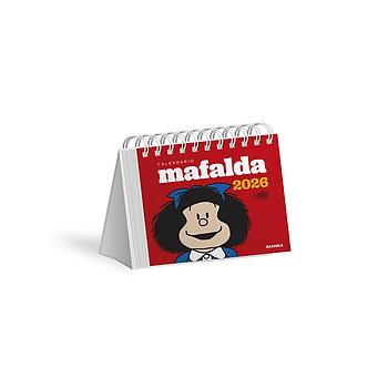 Mafalda 2026 Calendario de Escritorio Rojo