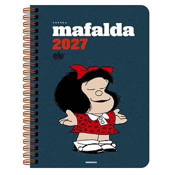 Agenda Mafalda 2027 Anillada Columnas Azul
